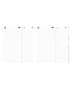 Address books refills Lined