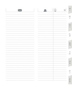 Address books refills Lined