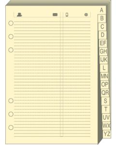 Organiser refills Lined